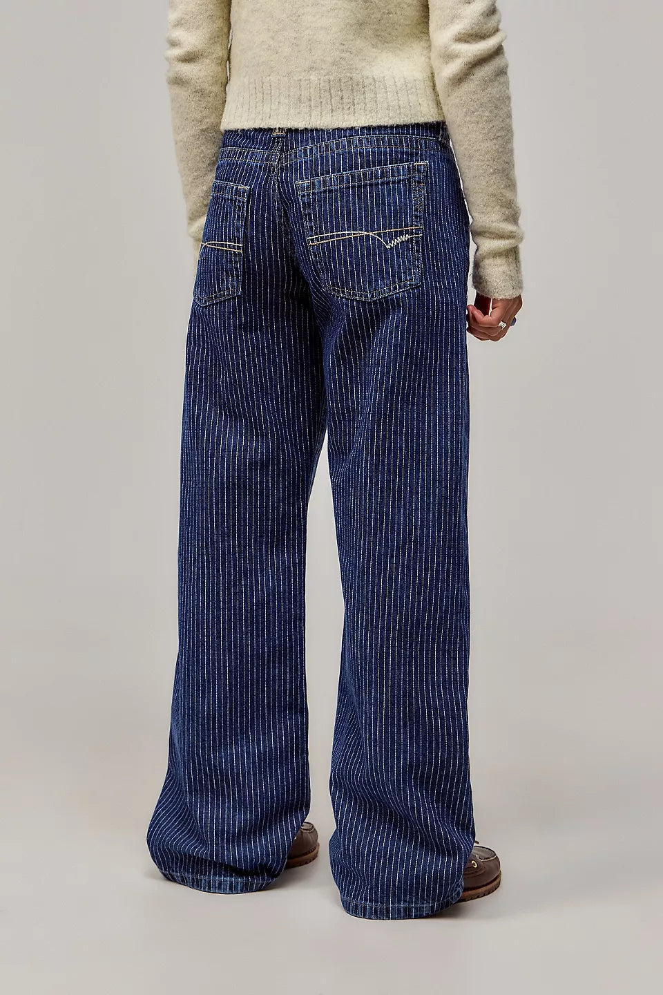 Elowen Pinstripe Jeans - Grey - UK 14 (XL)
