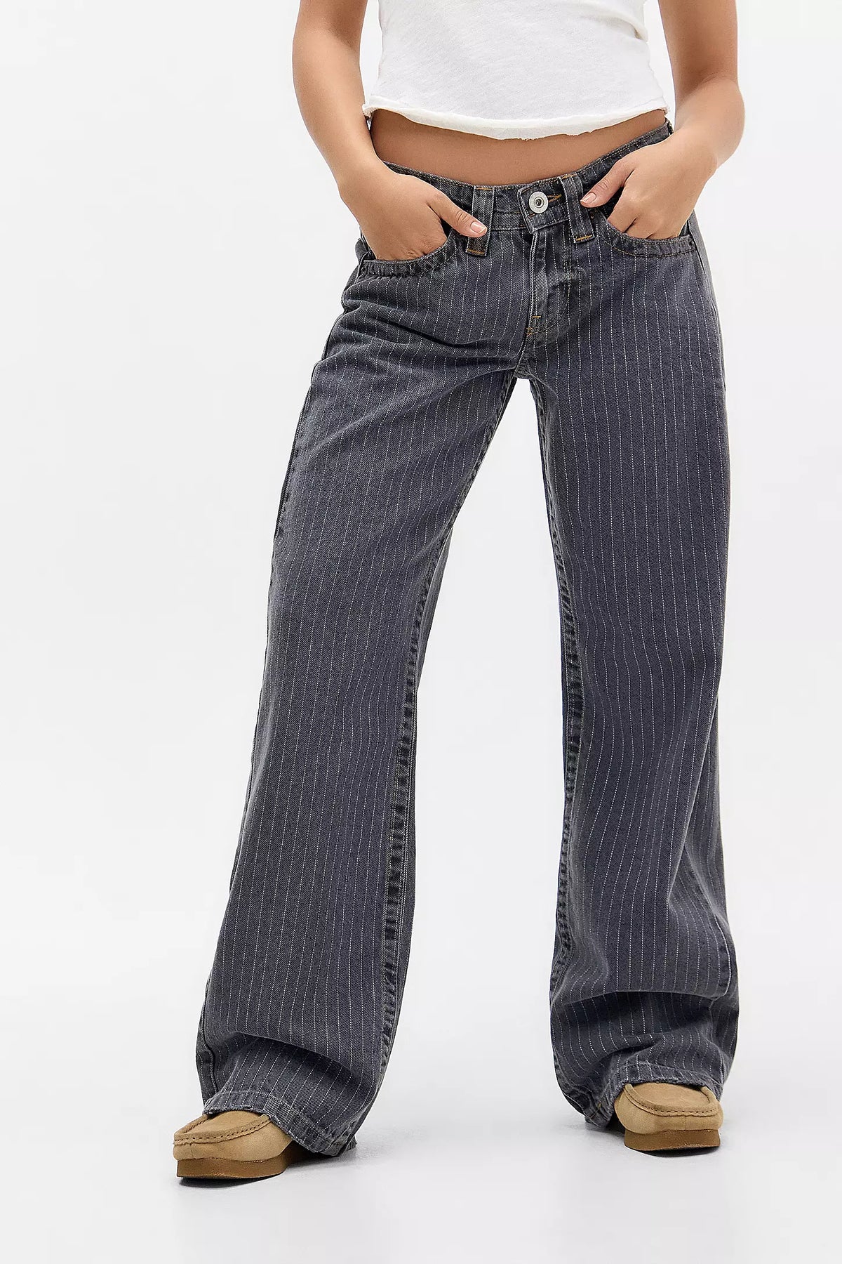 Elowen Pinstripe Jeans - Grey - UK 6 (XS)