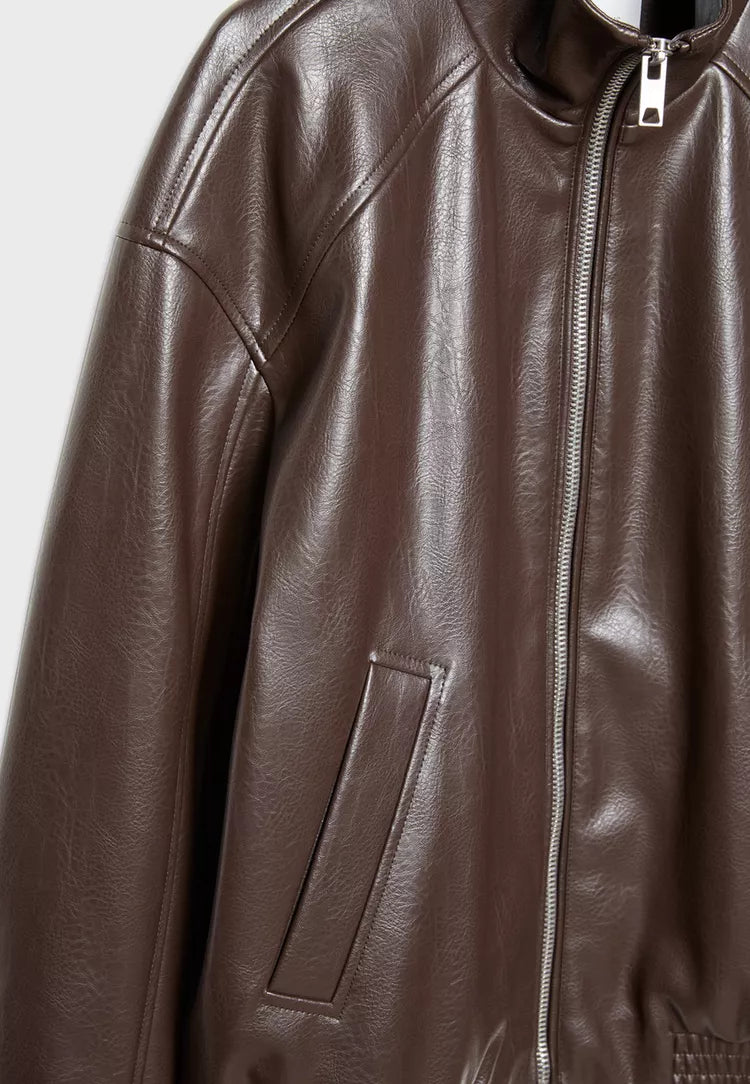 Maeva Leather Effect Jacket - Black - S