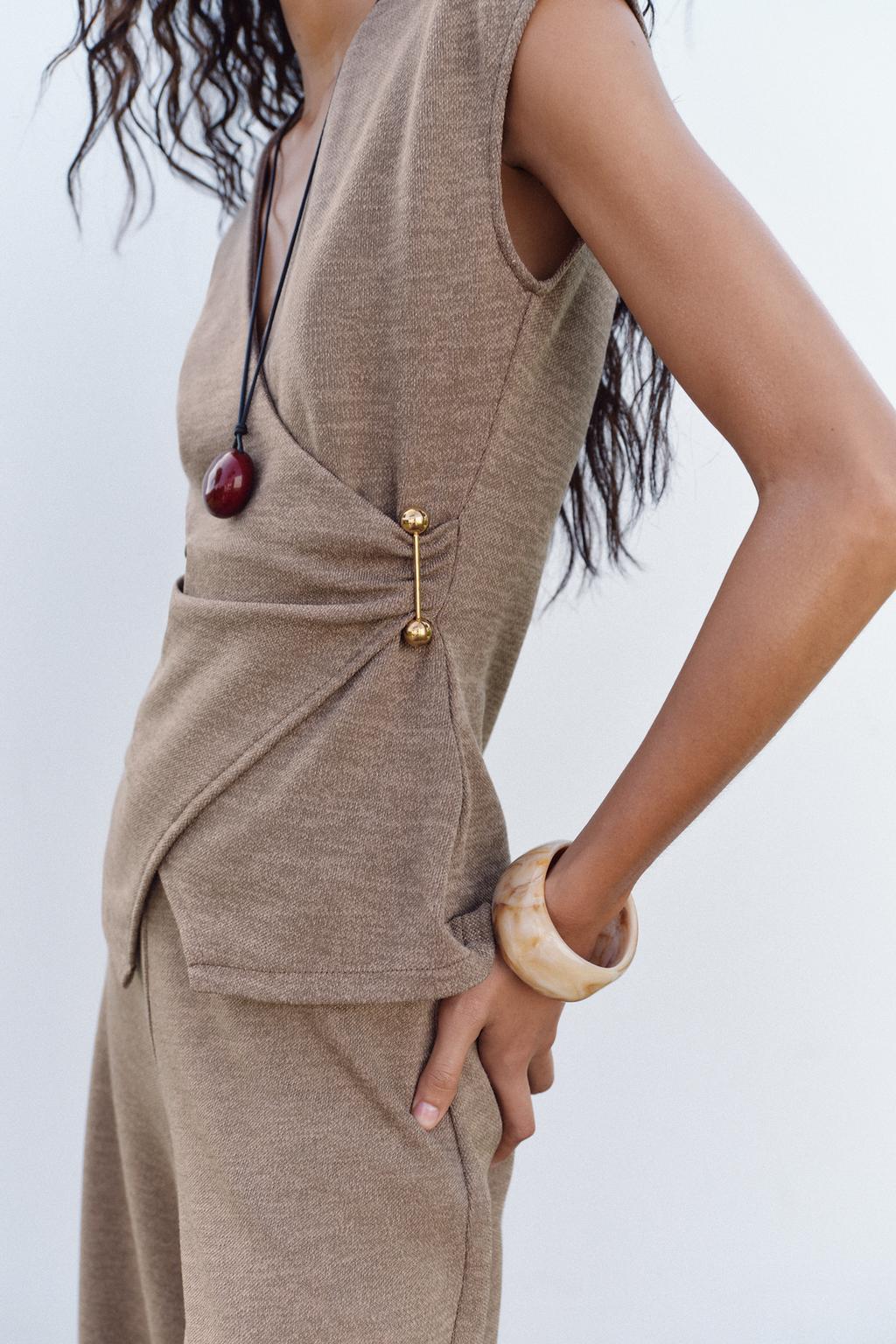 Selene Textured Co-ord set - Beige - XL