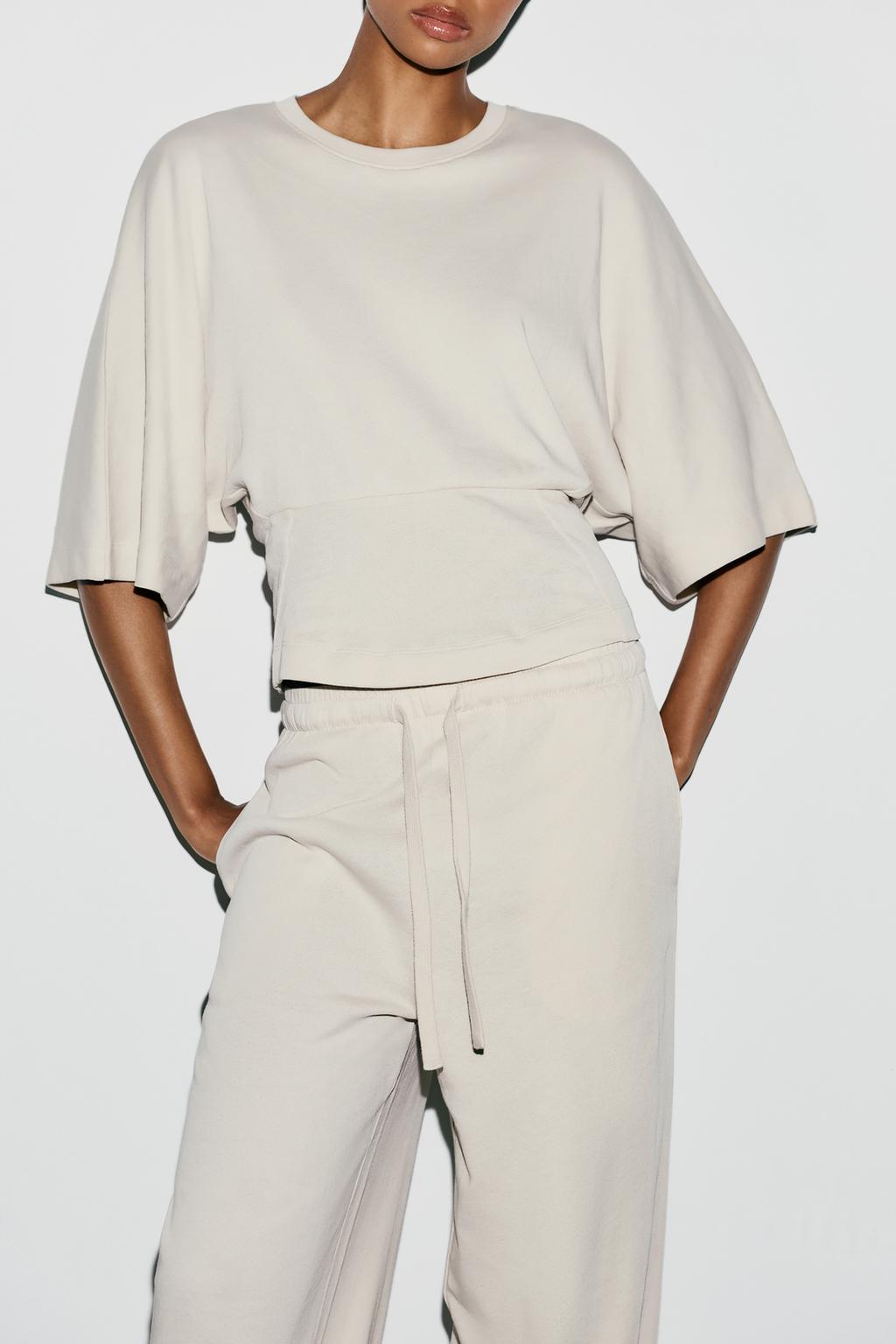 Estelle Crop T-Shirt - Ecru - XL