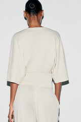 Estelle Crop T-Shirt - Ecru - L