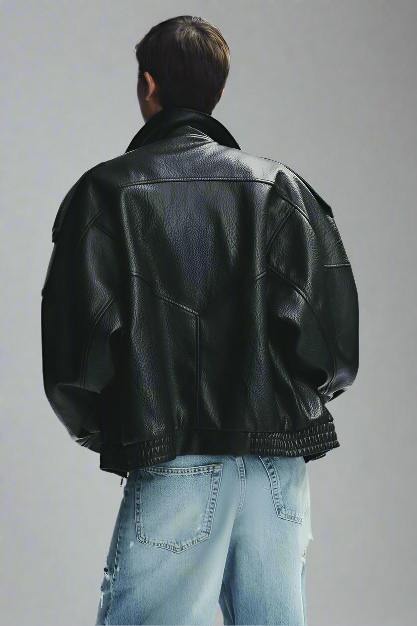Nora Leather Jacket - Black - L