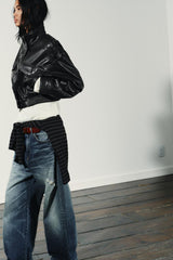 Ariel Leather Jacket - Black - L
