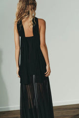 Aisha Maxi Dress - Black - XL