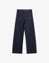 Kaia Wide Pocket Jeans - Navy Blue - UK 12 (L)