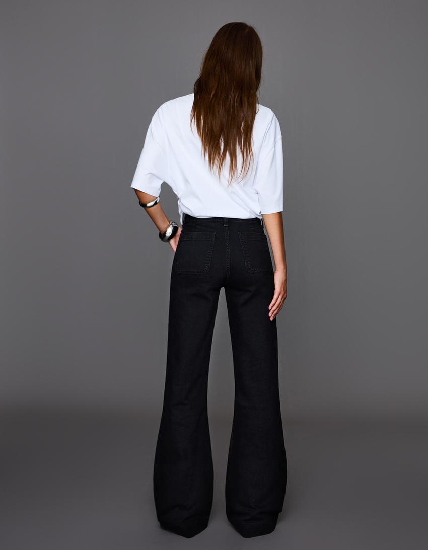 Kaia Wide Pocket Jeans - Red - UK 6 (XS)