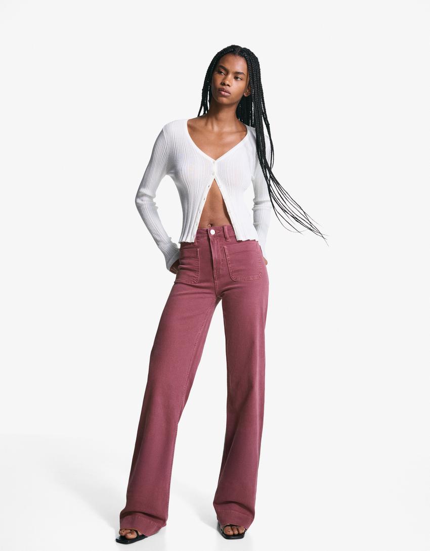 Kaia Wide Pocket Jeans - Black - UK 6 (XS)