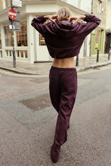 Aria Zipped Tracksuit Set - Dark brown - S