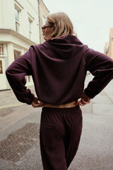 Aria Zipped Tracksuit Set - Burgundy - M