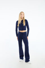 Nora Cable Knitted Set - Navy - S