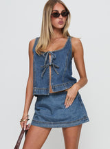 Steffy Denim Set - Navy - L