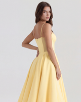 Selene | Midi Dress - Butter Yellow - M