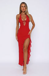 Scarlett Maxi Dress - Red - XS