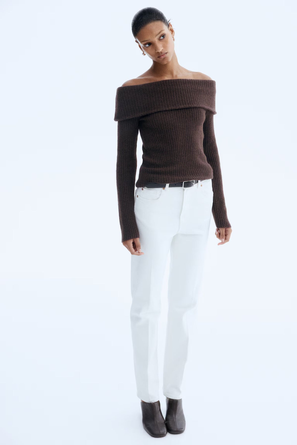 Elodie Knit Jumper - Dark Brown - XS