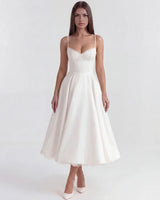 Selene | Midi Dress - White - XL