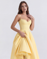 Selene | Midi Dress - Butter Yellow - XL