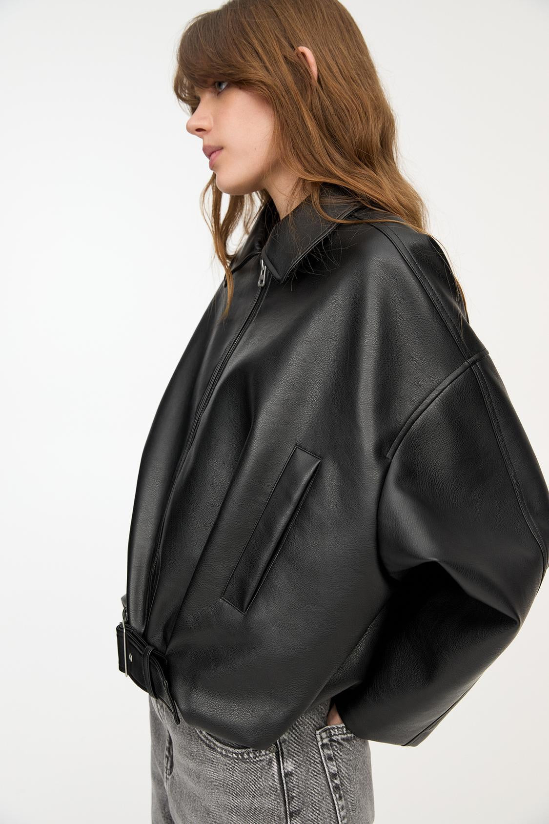 Celeste Leather Jacket - Black - L