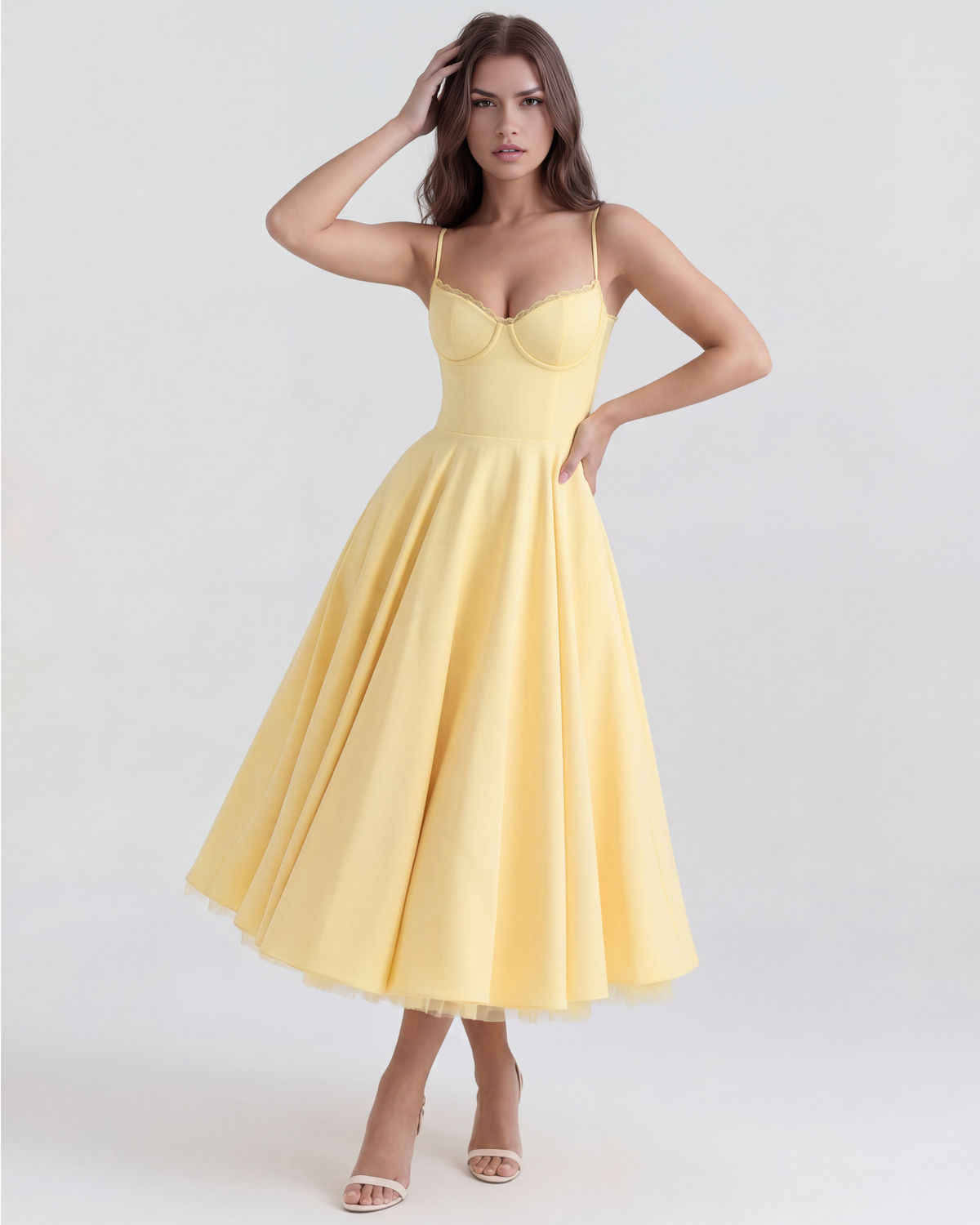 Selene | Midi Dress - White - S