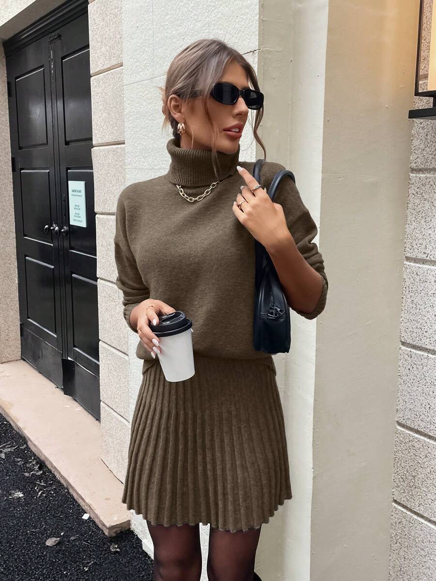 Emily Knit Set - Brown - M