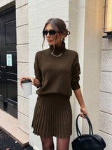 Emily Knit Set - Brown - S