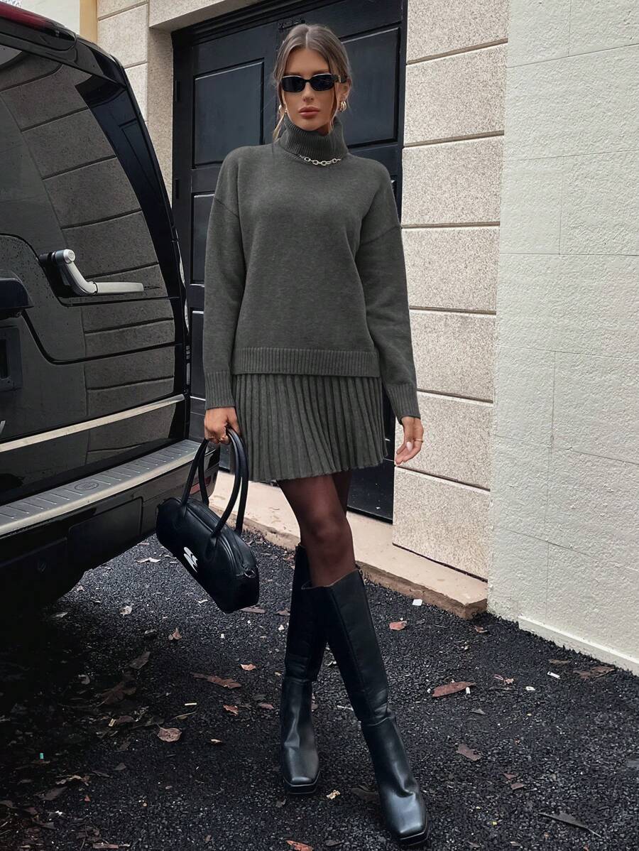 Emily Knit Set - Dark Grey - M