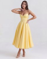 Selene | Midi Dress - White - M