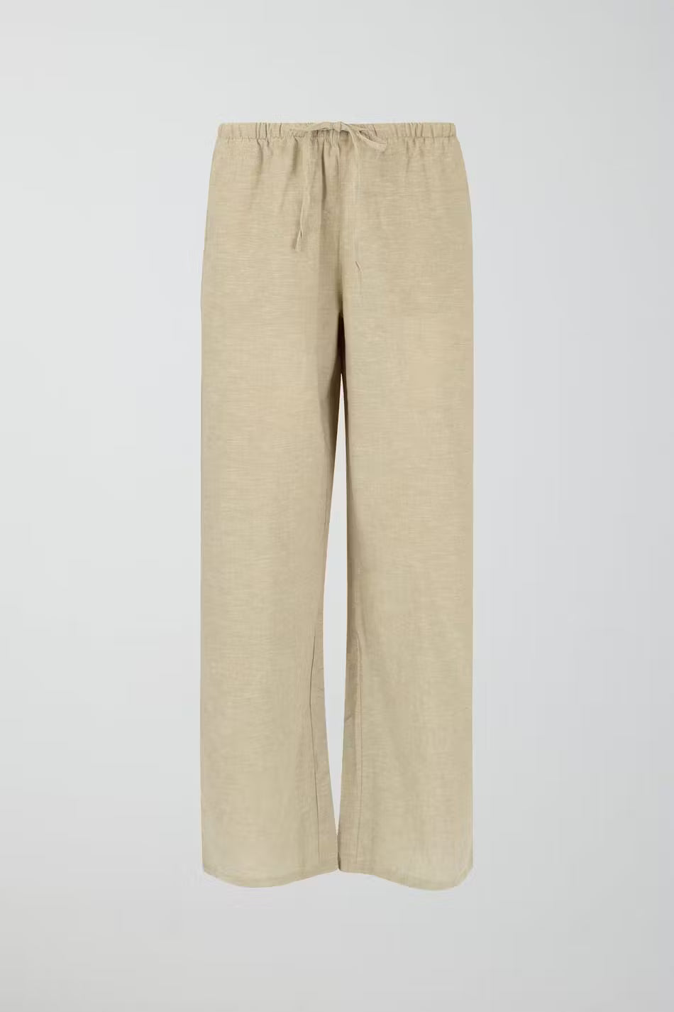 Amaya Linen Blend Trousers - Beige - UK 12 (L)