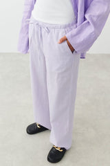 Amaya Linen Blend Trousers - Baby Pink - UK 8 (S)