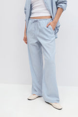 Amaya Linen Blend Trousers - Purple - UK 6 (XS)