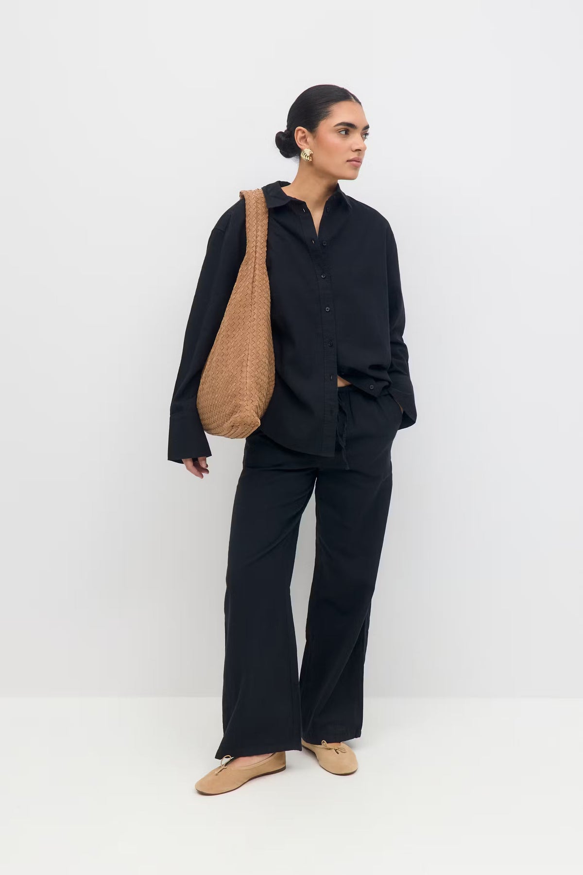 Amaya Linen Blend Trousers - Purple - UK 10 (M)