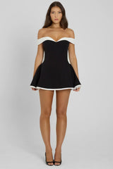 Sylvie Mini Dress - Black - XS
