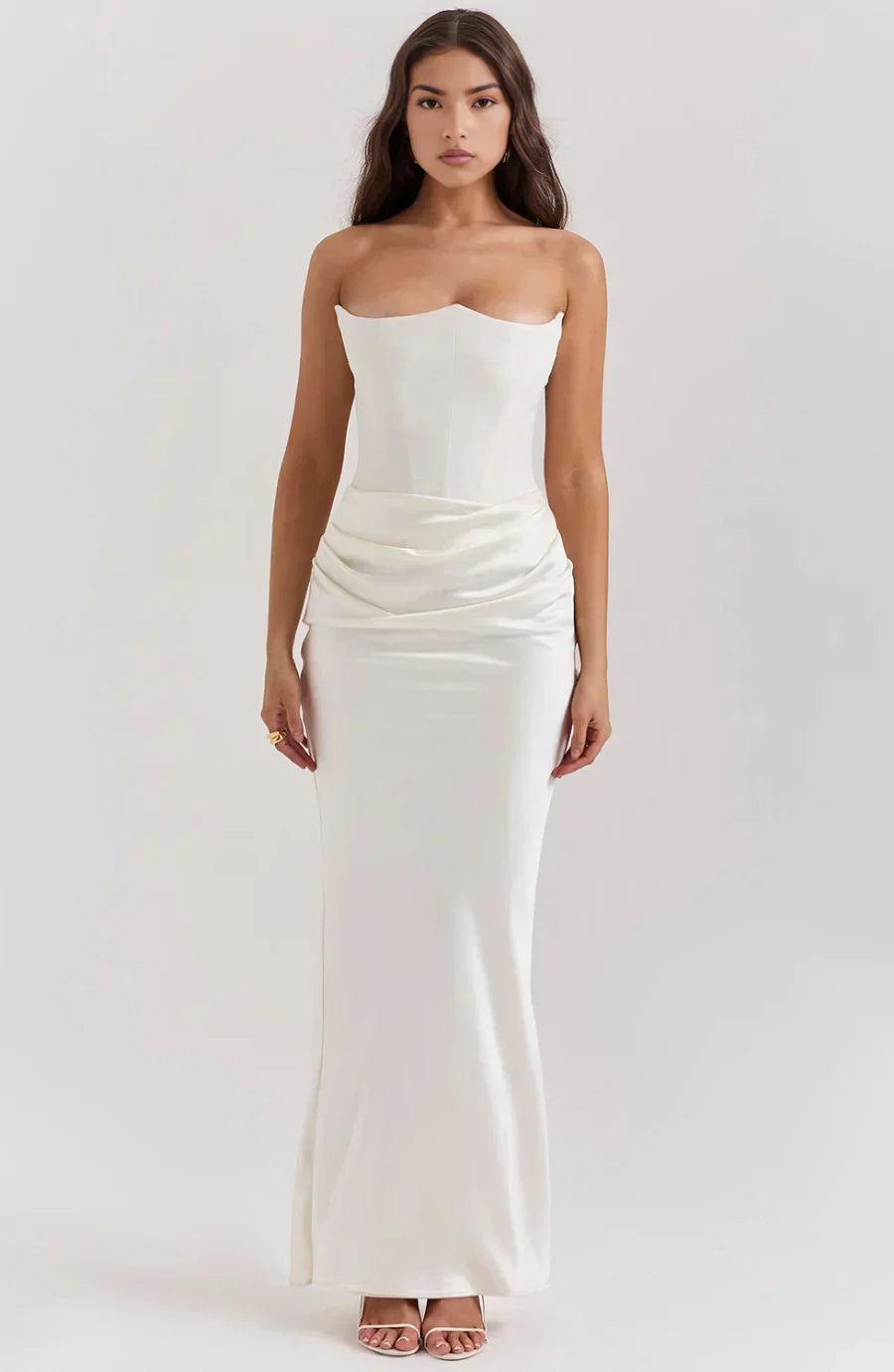 Bella | Elegant Strapless Dress - Black - UK 12