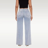 BBL Jeans- Mid-Low Rise Stretch Wide-Leg Jeans - Light Blue - 3XL