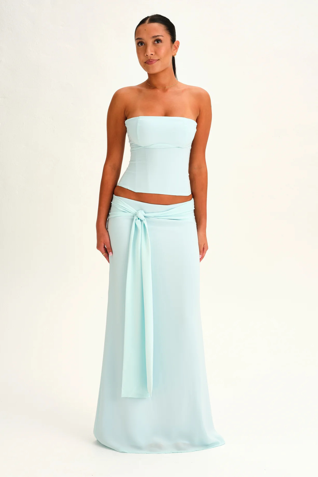 The Riviera Corset Wrap Set - Mist - XS