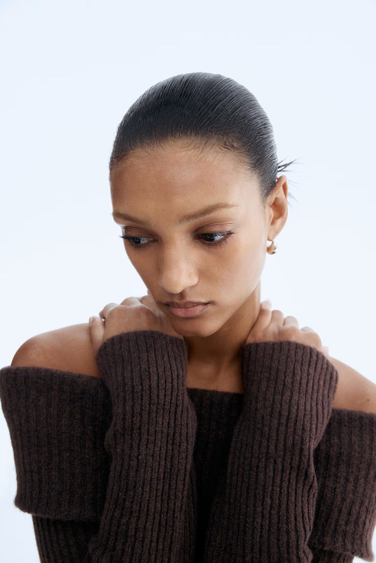 Elodie Knit Jumper - Dark Brown - L