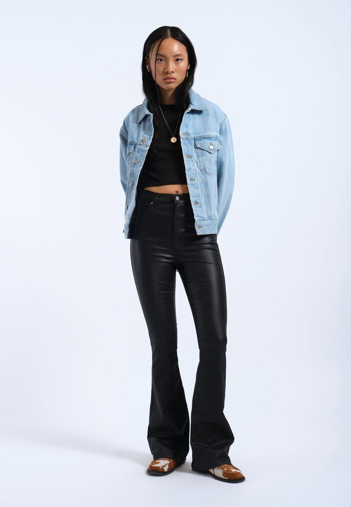 Melina Flare Leather Pants - UK 10 (M)