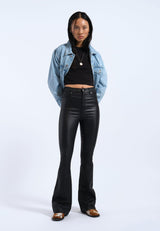Melina Flare Leather Pants - UK 8 (S)