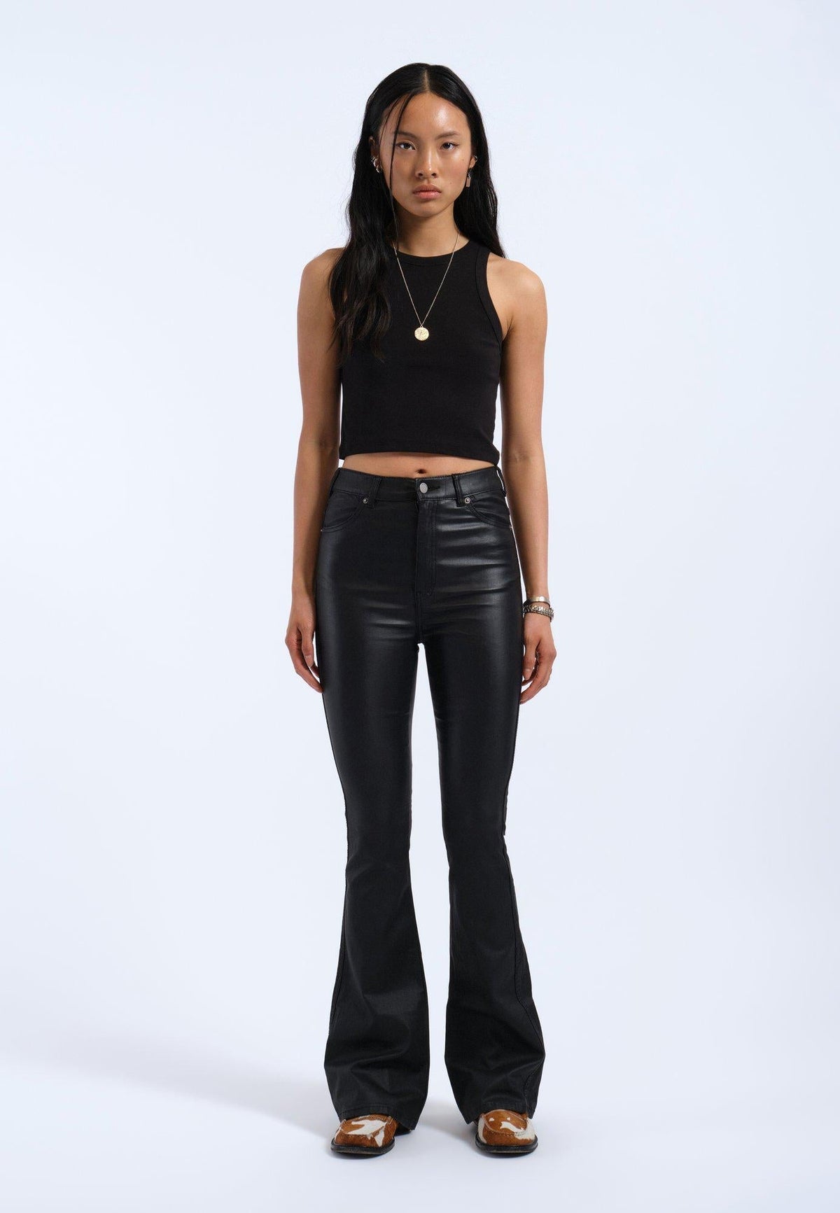 Melina Flare Leather Pants - UK 6 (XS)
