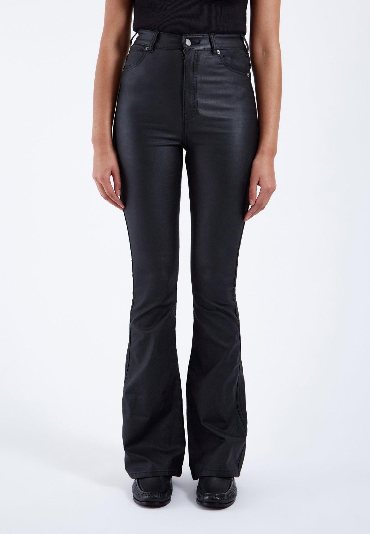 Melina Flare Leather Pants - UK 12 (L)