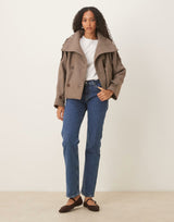 Camille Cropped Trenchcoat - S
