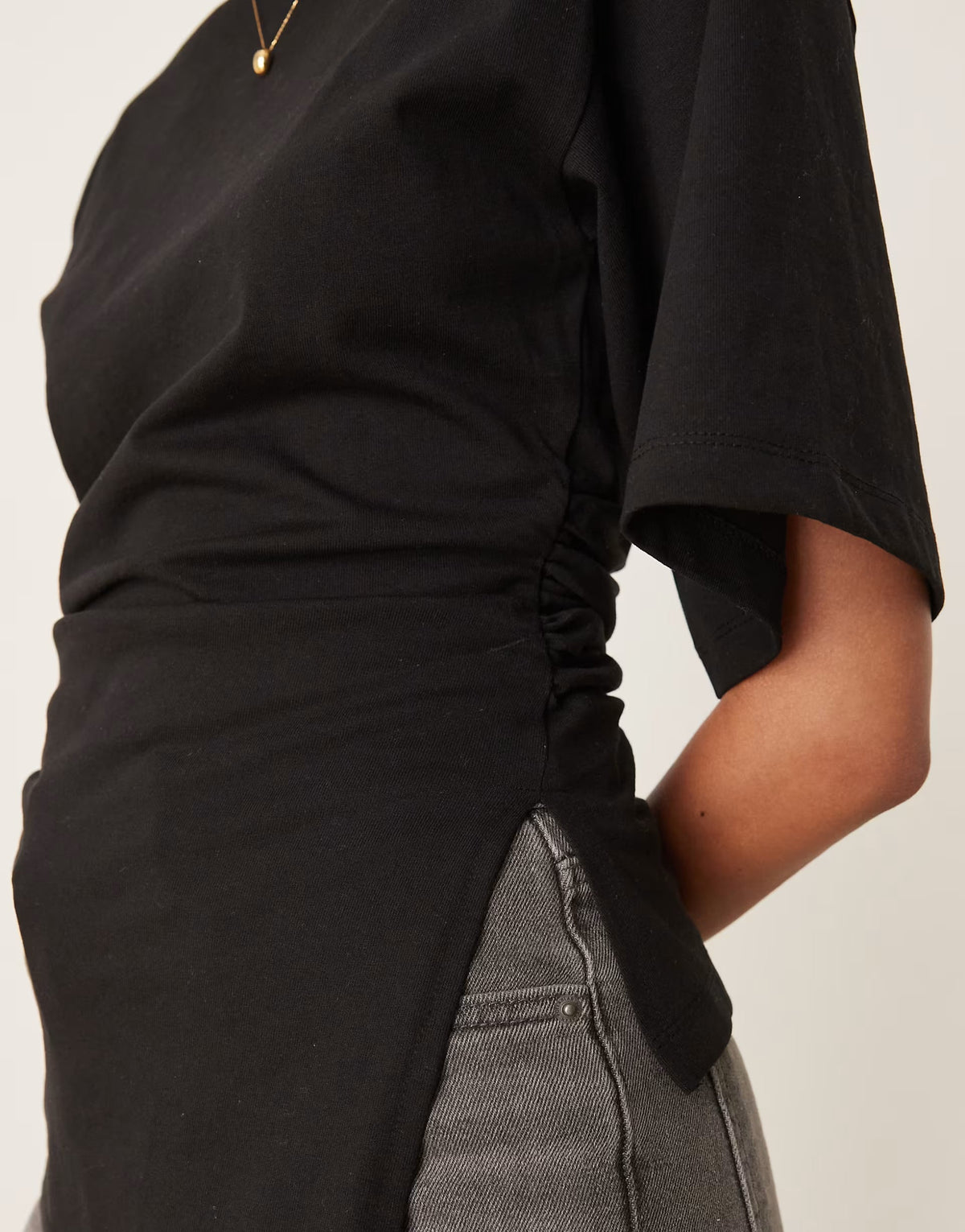 Fiora Cinched T-Shirt - S - Pink