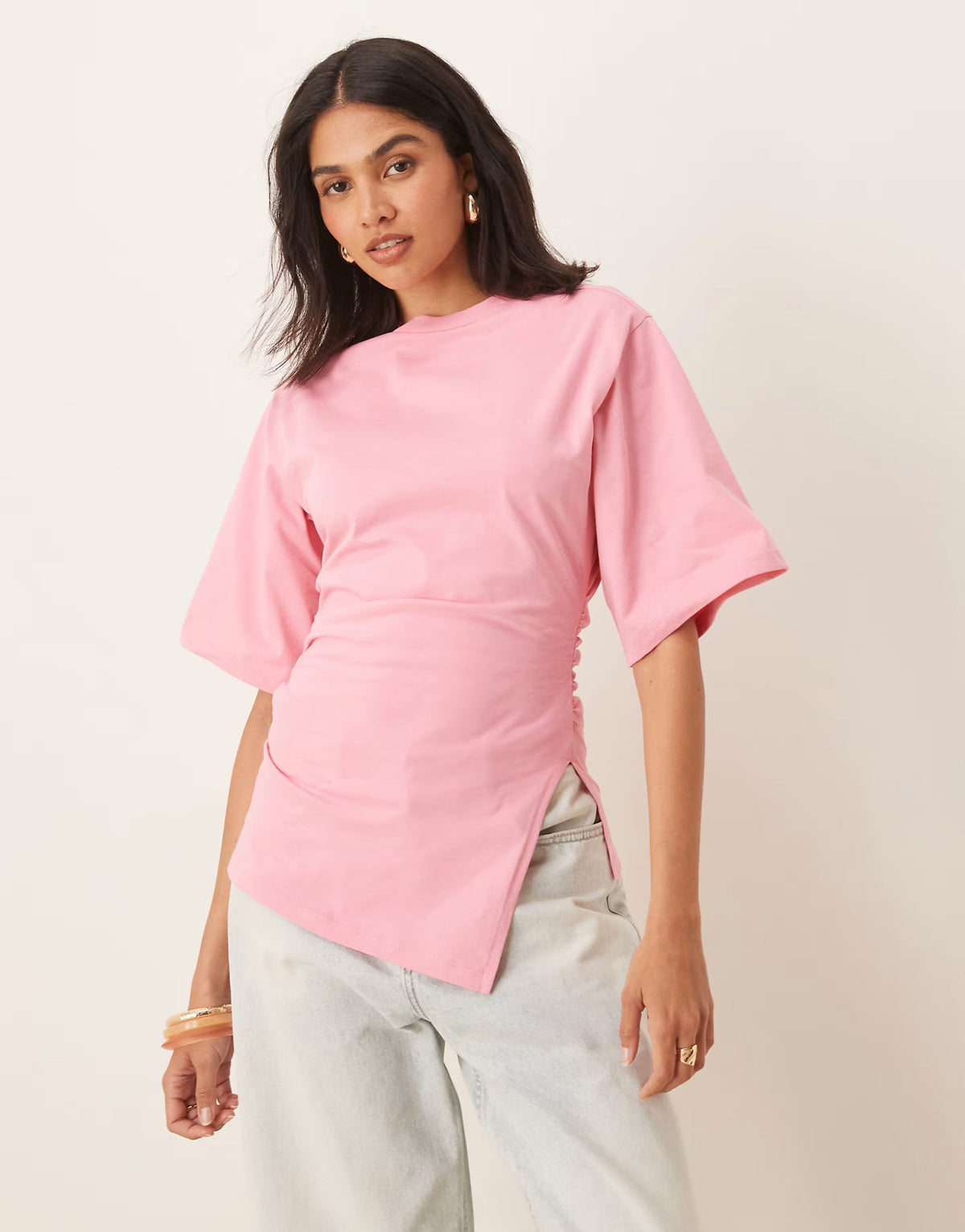 Fiora Cinched T-Shirt - M - Brown