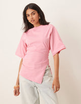 Fiora Cinched T-Shirt - M - Brown