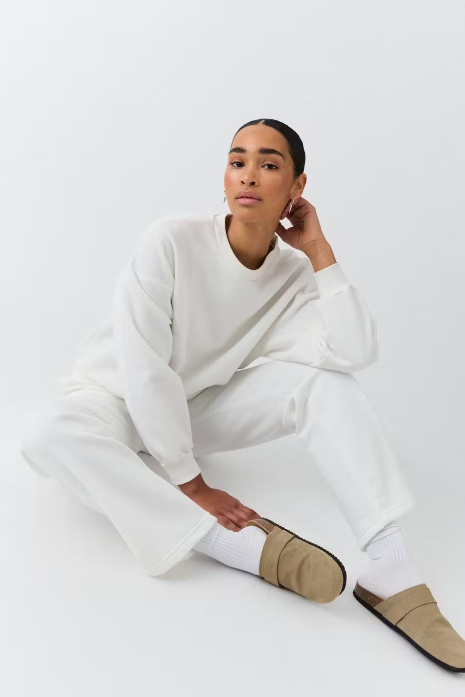 Inès Straight Sweatpants - Baby Pink - UK 10 (M)