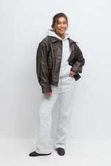 Inès Straight Sweatpants - Light Gray - UK 6 (XS)