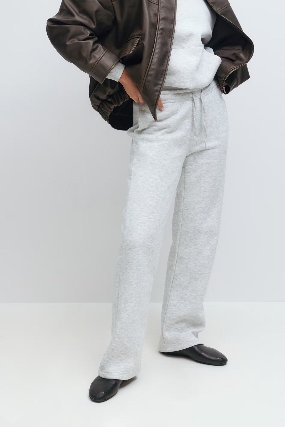 Inès Straight Sweatpants - Light Gray - UK 10 (M)