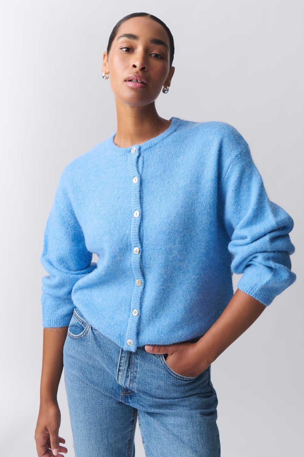 Romy Knitted Cardigan - XS - Pink
