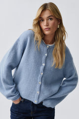 Romy Knitted Cardigan - S - Gray