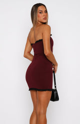Etta Mini Dress - Wine Red - XL